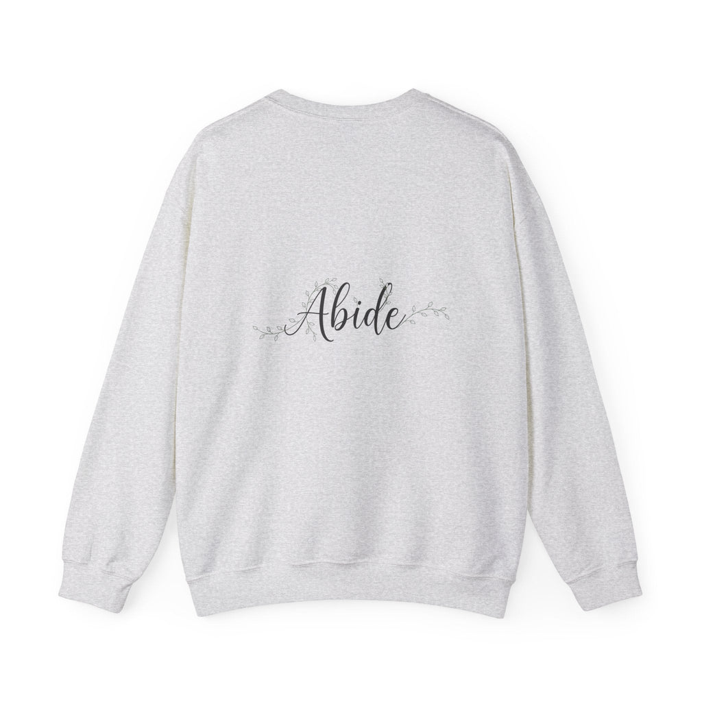 Abide Sweatshirt – Vine Wrapped John 15:5 Christian Sweatshirt for Cozy Devotion Printify