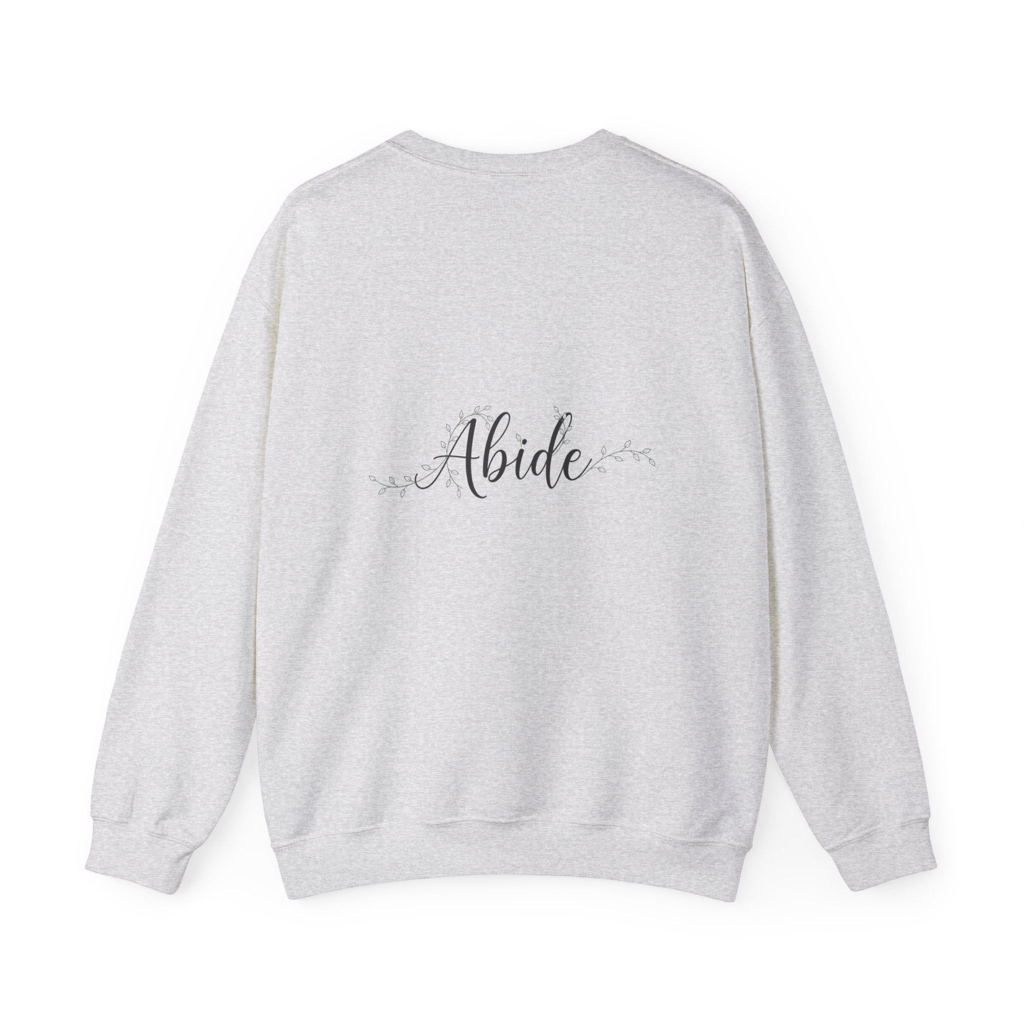 Abide Sweatshirt – Vine Wrapped John 15:5 Christian Sweatshirt for Cozy Devotion Printify