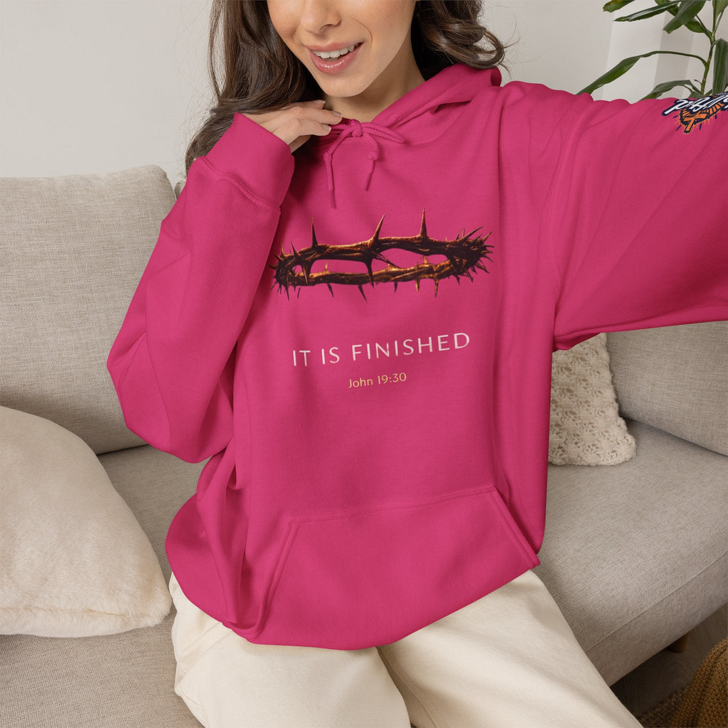 It Is Finished Crown of Thorns Hoodie — Christian John 19:30 Faith Hoodie Printify