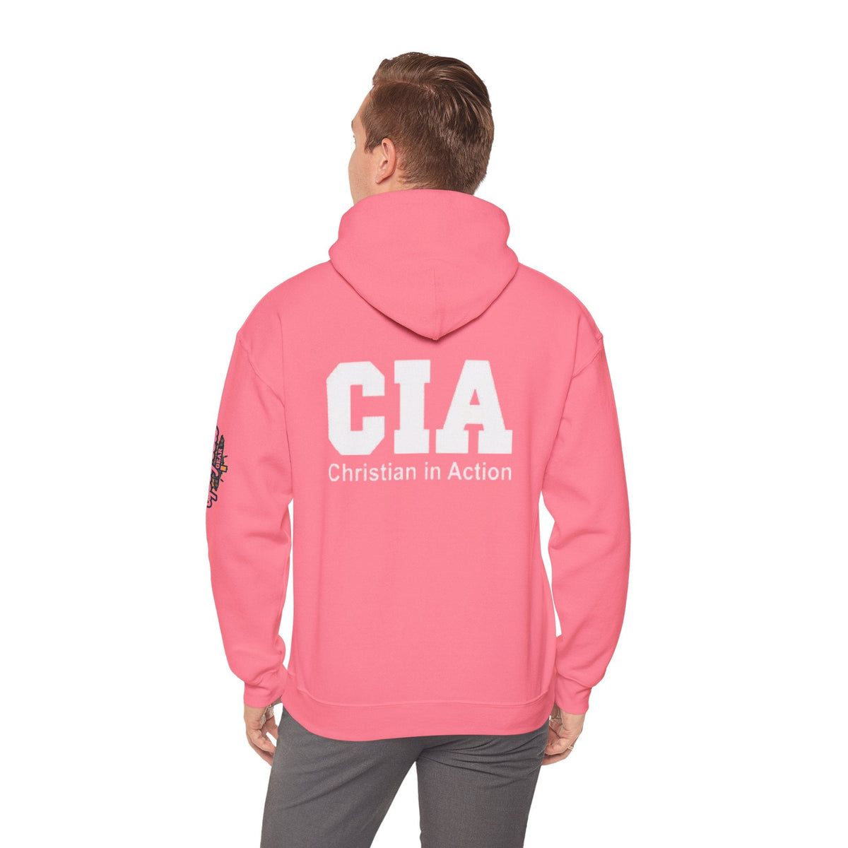 CIA Christian in Action Hoodie - Funny Faith Parody Hoodie - Mission Ready Apparel Printify