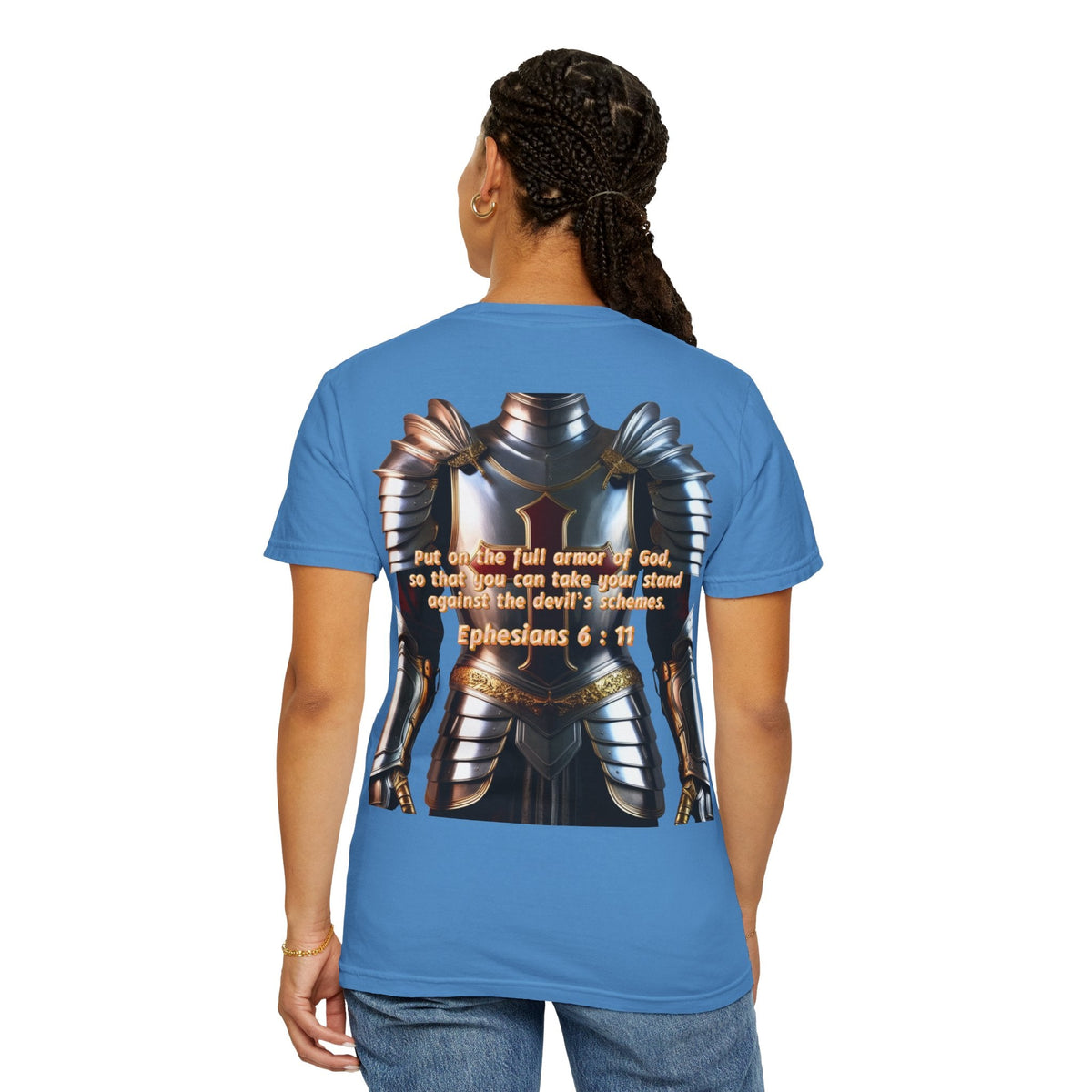 Religious Graphic Armor Of God Design - Unisex Garment-Dyed T-shirt Printify