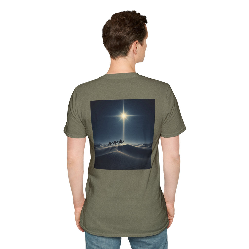 3 Wise Men T-shirt – Magi Camels Nativity Journey Christian Christmas T-shirt for Epiphany Faith & Holy Night Printify