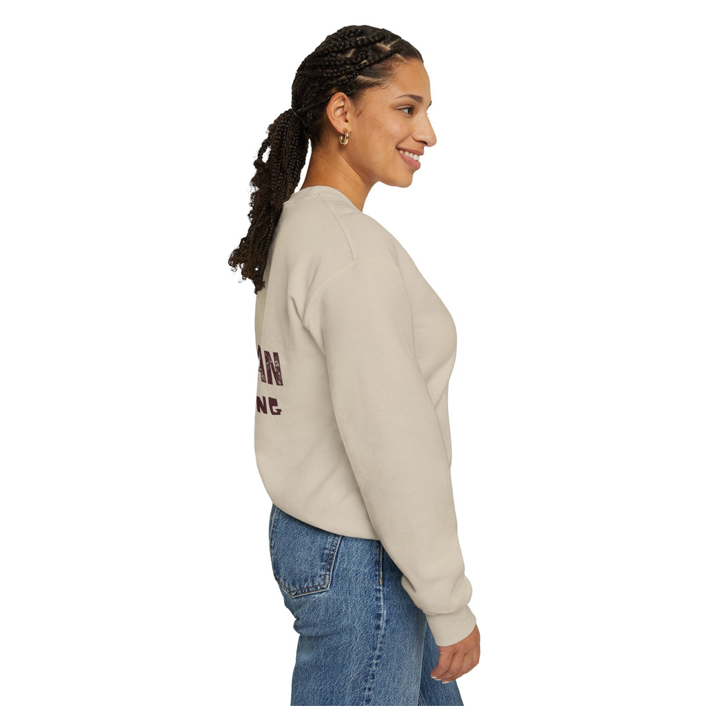 Theologian in Training Sweatshirt – Open Bible & Cross Christian Sweatshirt for Faithful Growth Printify