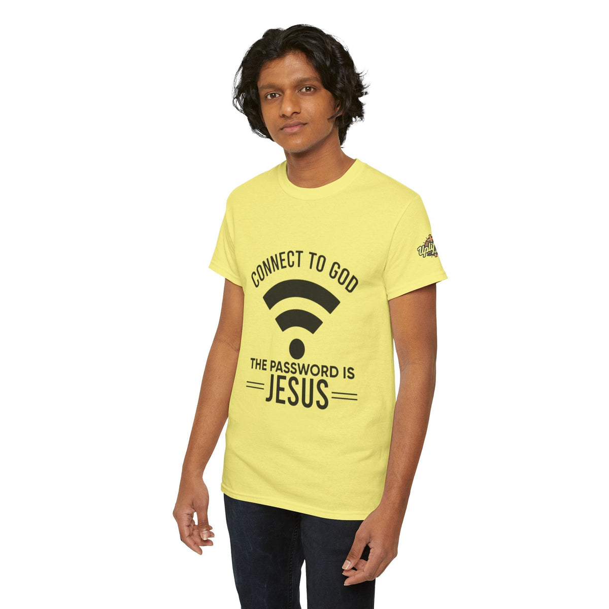 Connect to God T-shirt - WIFI Password is Jesus - Funny Christian Faith T-shirt Printify