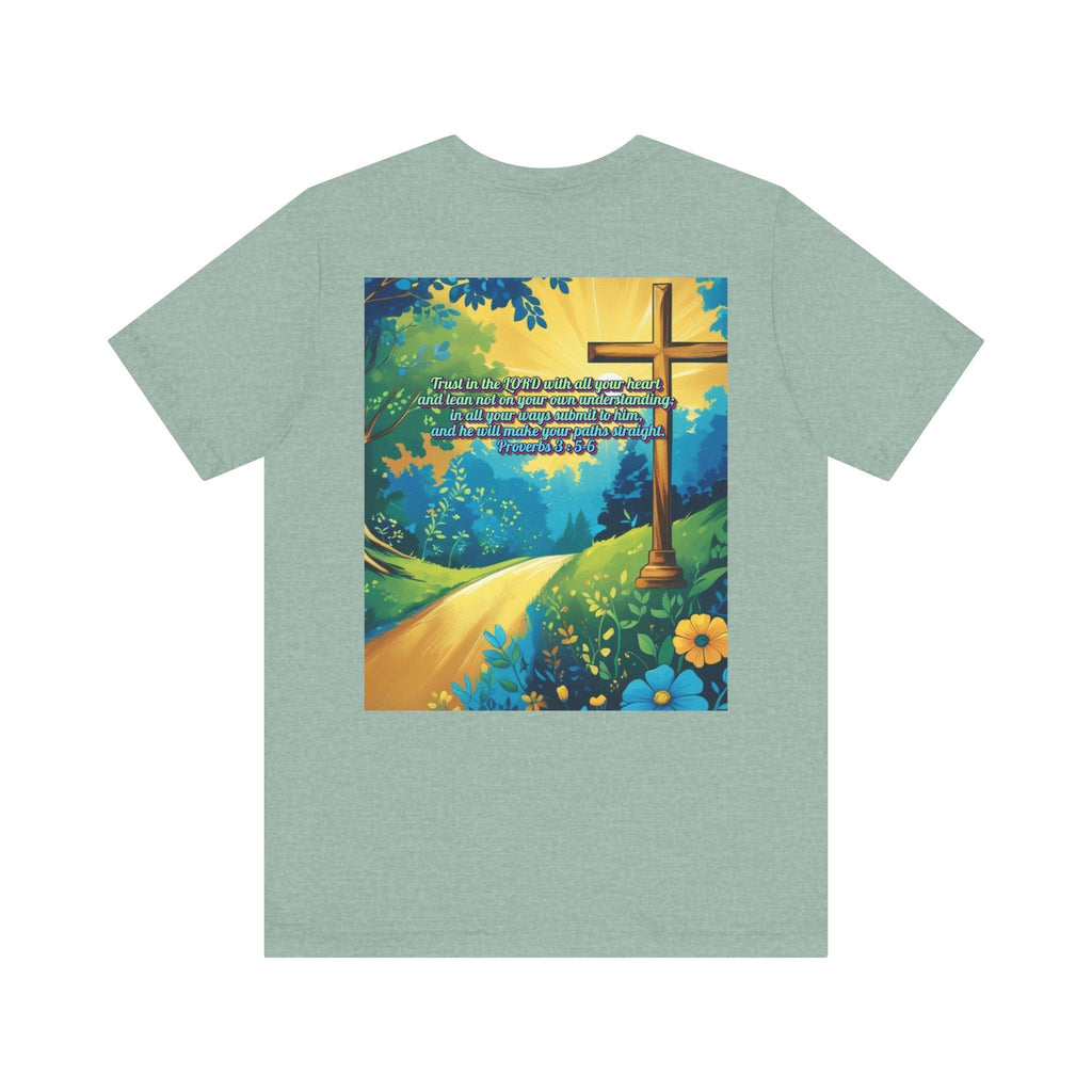 Trust in The Lord Proverbs 3:5-6 Biblical Design Unisex Jersey Short Sleeve Tee Printify