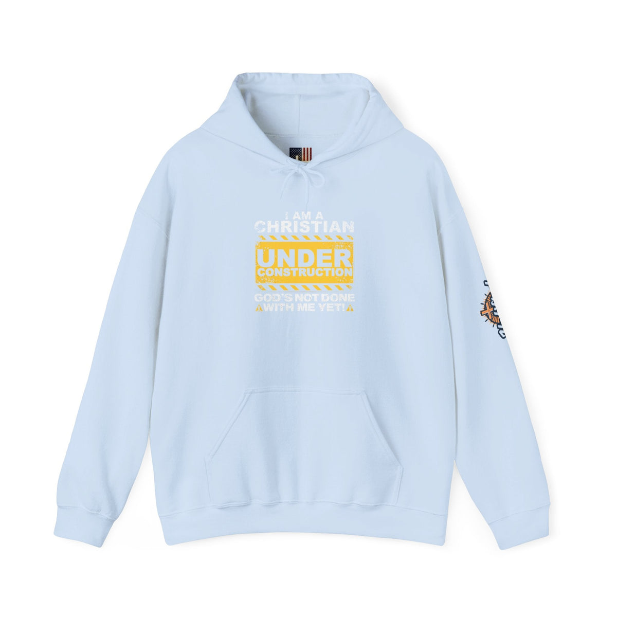 Christian Under Construction Hoodie | God Is Not Done With Me Yet Hoodie Printify