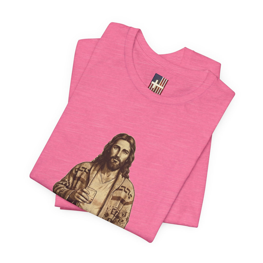 Abide Vintage Jesus Tee — "The Dude" Graphic Christian T-Shirt Printify