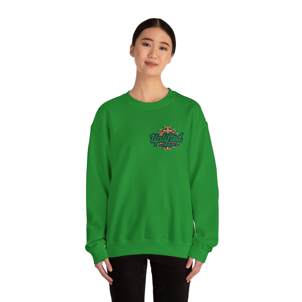 Strong and Courageous Sweatshirt – Joshua 1:9 Canine Pawprint Desert Christian Sweatshirt for Dog Lovers Printify