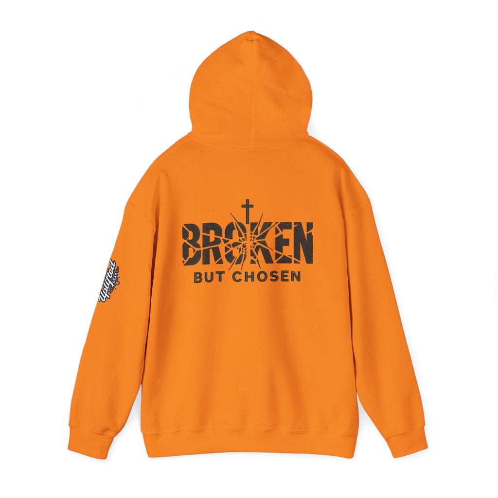 Broken But Chosen Hoodie — Christian Faith Graphic Sweatshirt Printify