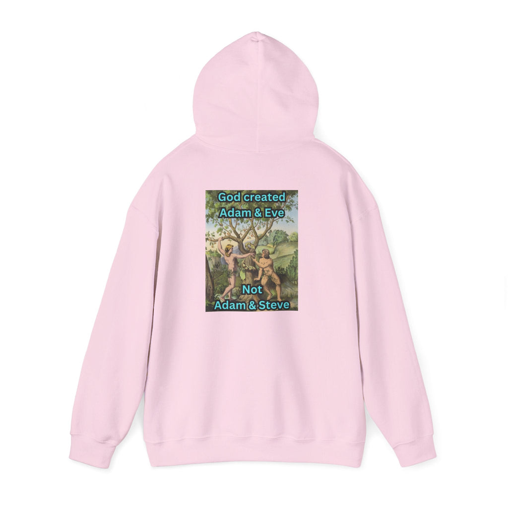 God Created Adam and Eve Hoodie – Biblical Truth Christian Hoodie for Unshakable Faith Printify