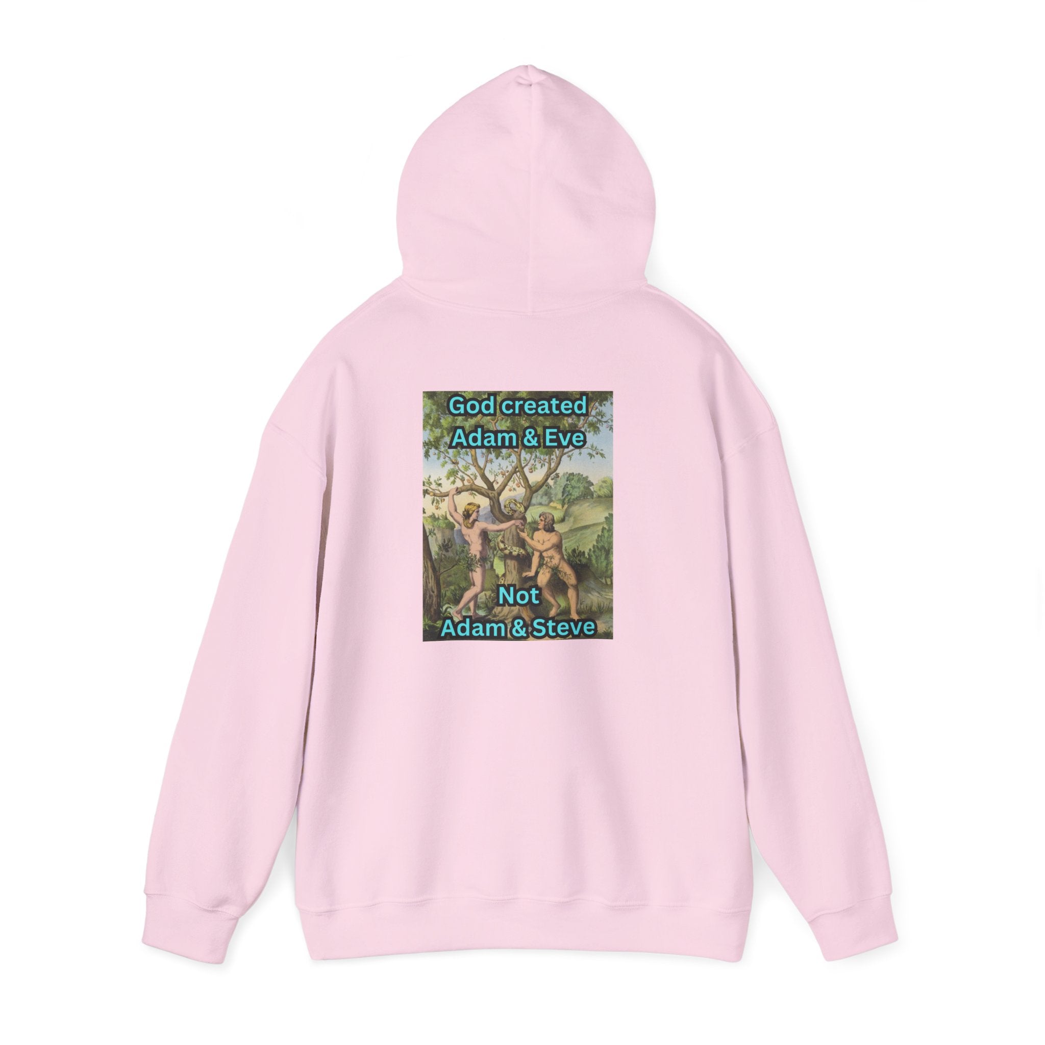 God Created Adam and Eve Hoodie – Biblical Truth Christian Hoodie for Unshakable Faith Printify