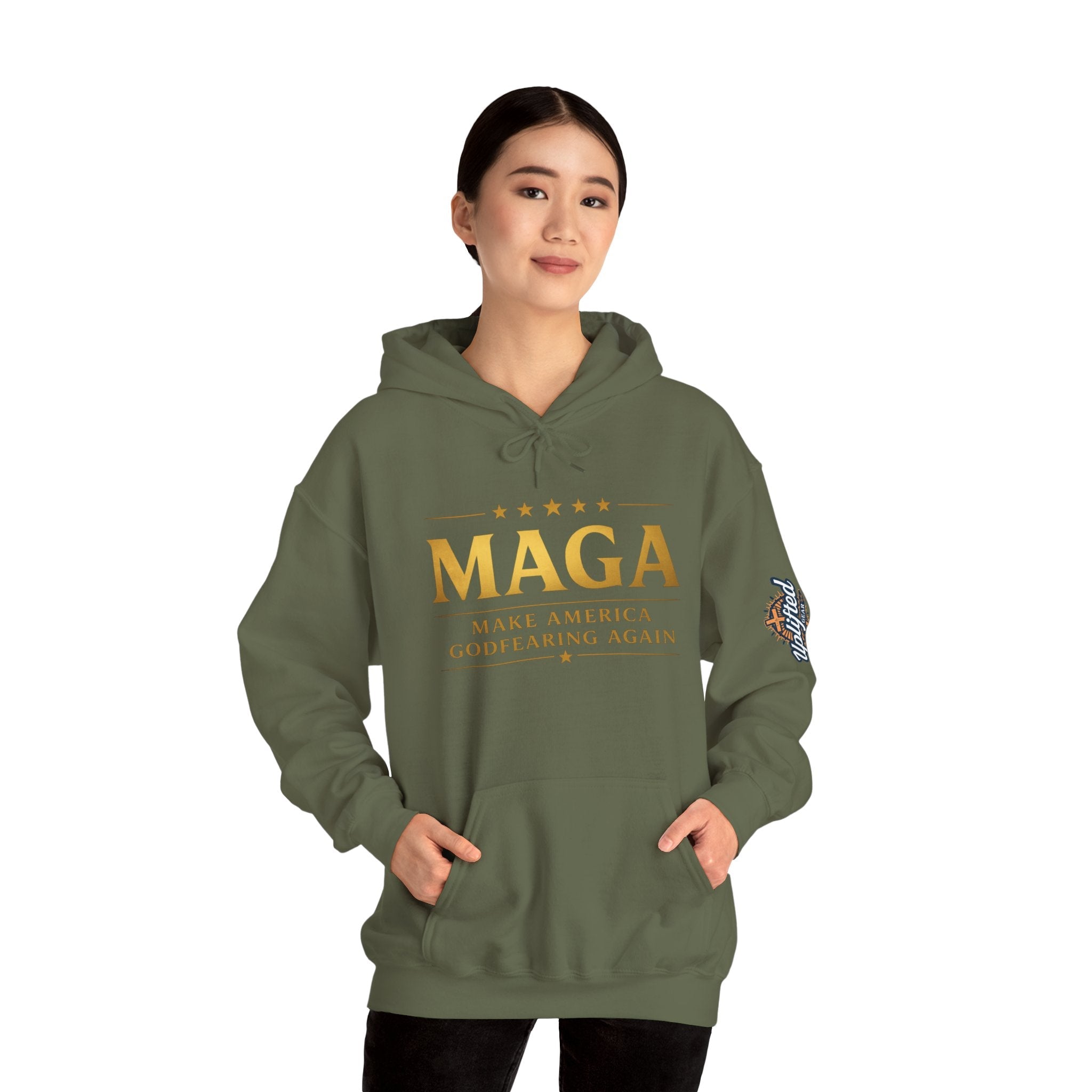 Hoodie - MAGA "Make America Godfearing Again" Political Graphic Hoodie Printify