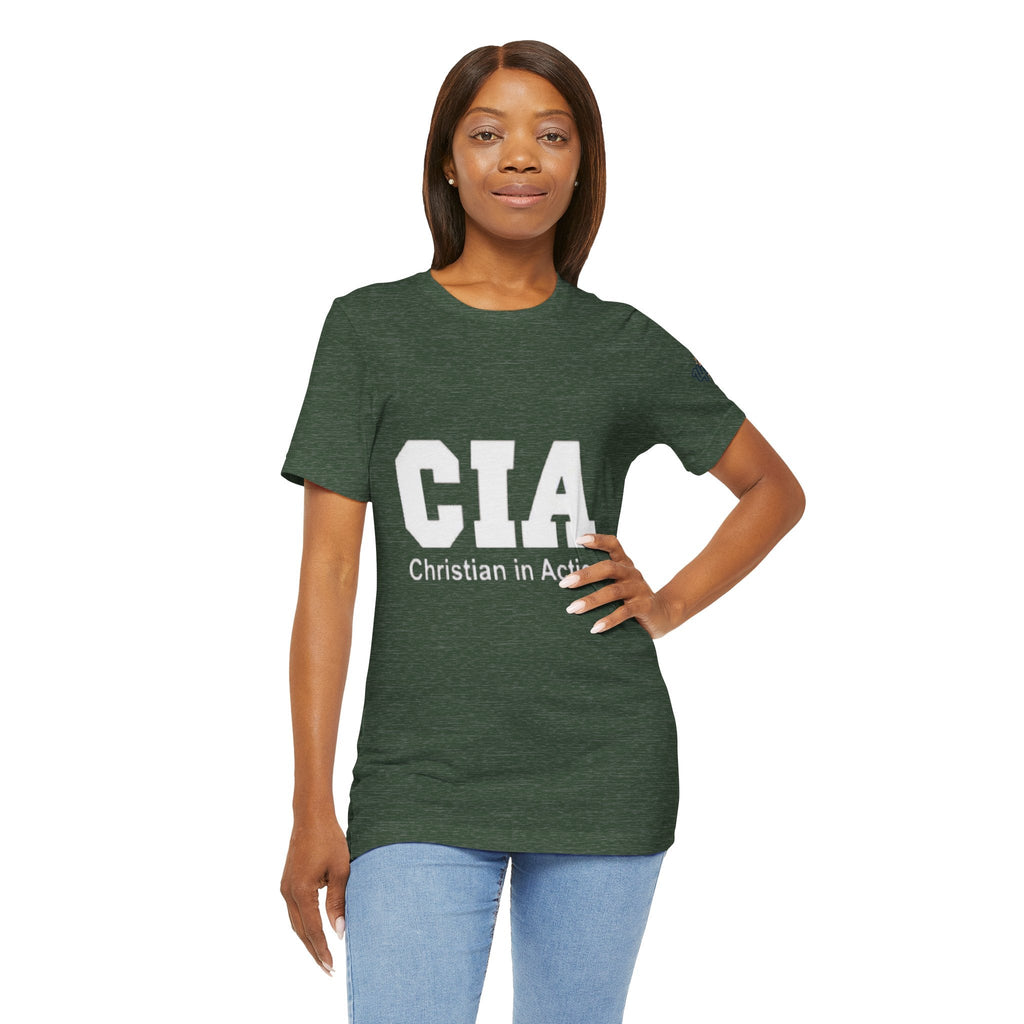 CIA Christian in Action T-shirt - Funny Faith Parody T-shirt - Mission Ready Apparel Printify