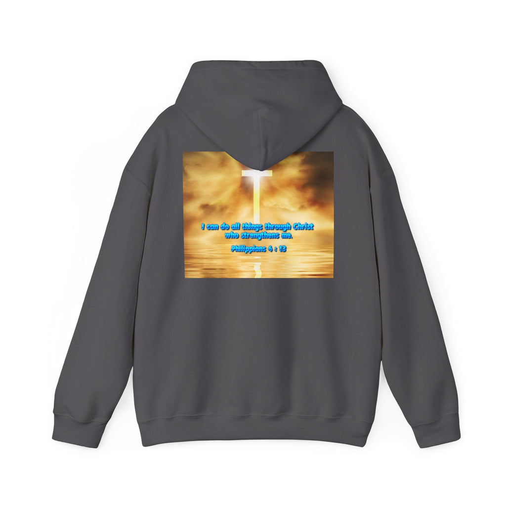 Bible Verse Unisex Heavy Blend™ Hooded Sweatshirt - Philippians 4 : 13 Printify