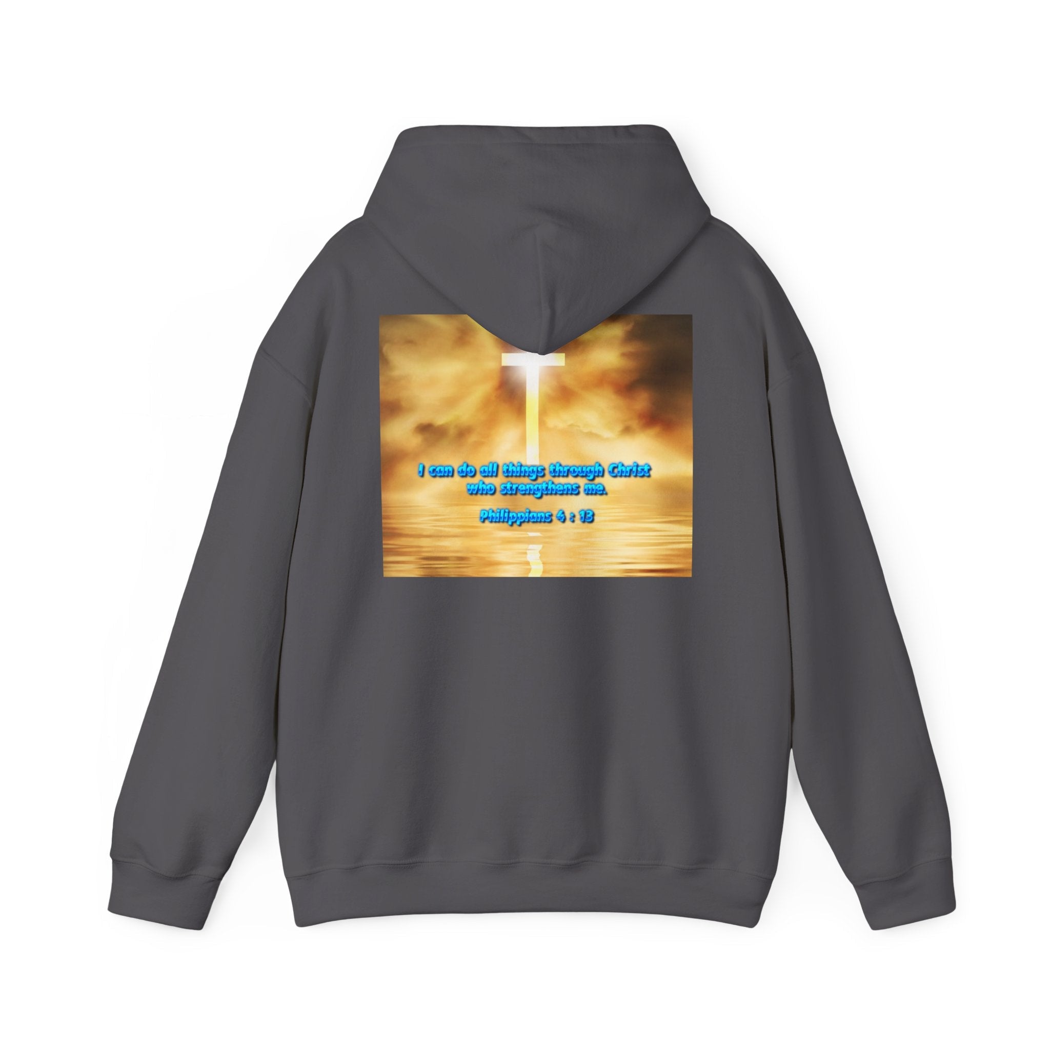 Bible Verse Unisex Heavy Blend™ Hooded Sweatshirt - Philippians 4 : 13 Printify
