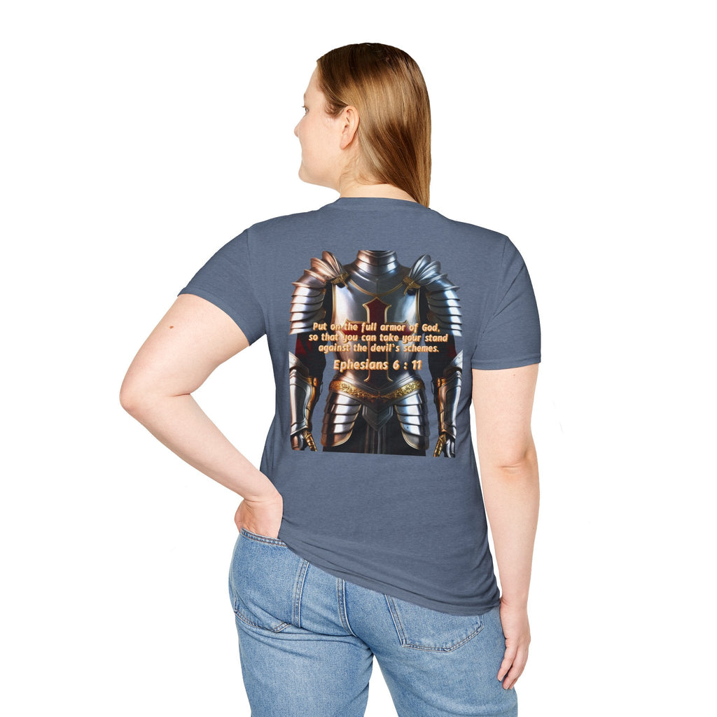 Religious Graphic Armor Of God Design - Unisex Softstyle T-Shirt Printify