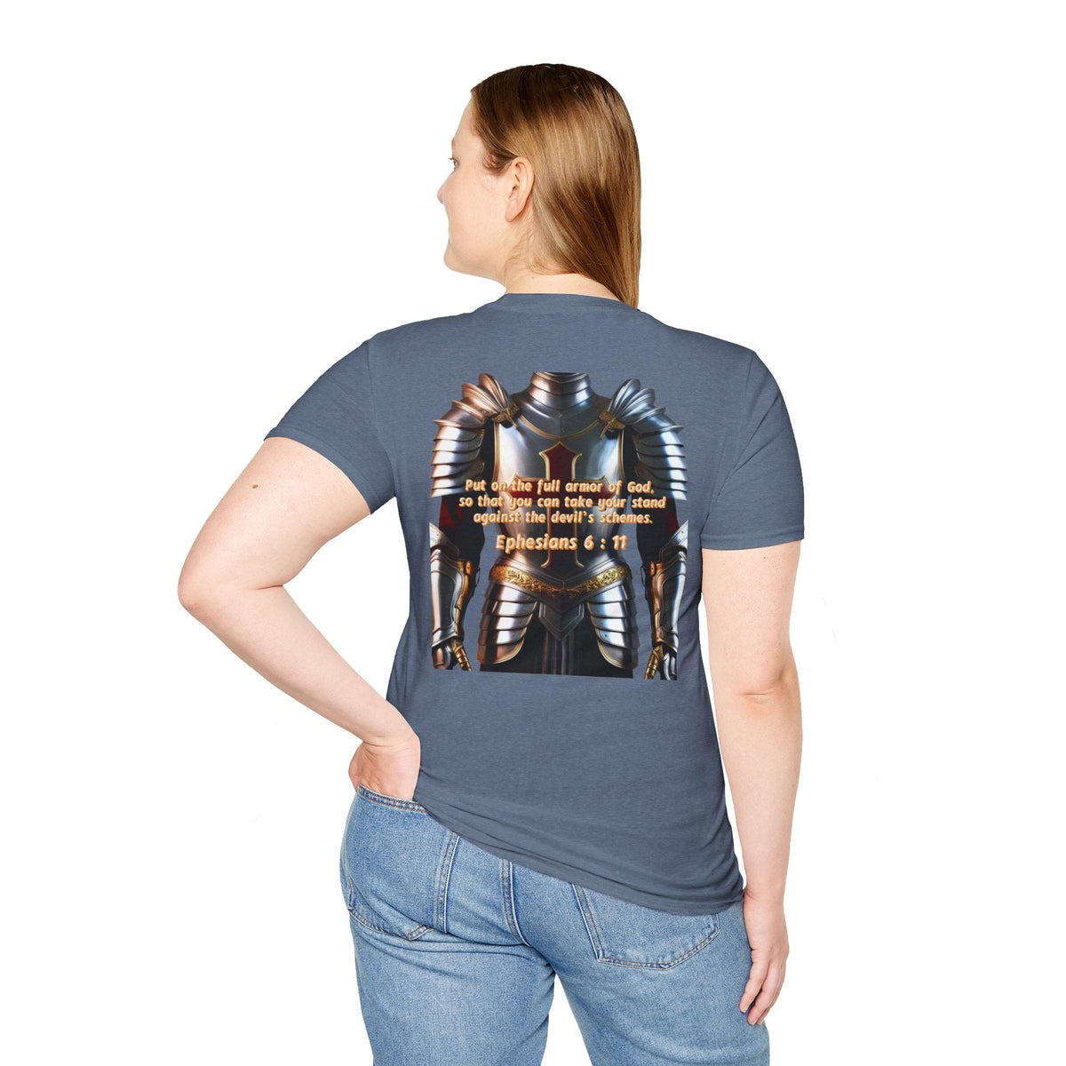 Religious Graphic Armor Of God Design - Unisex Softstyle T-Shirt Printify