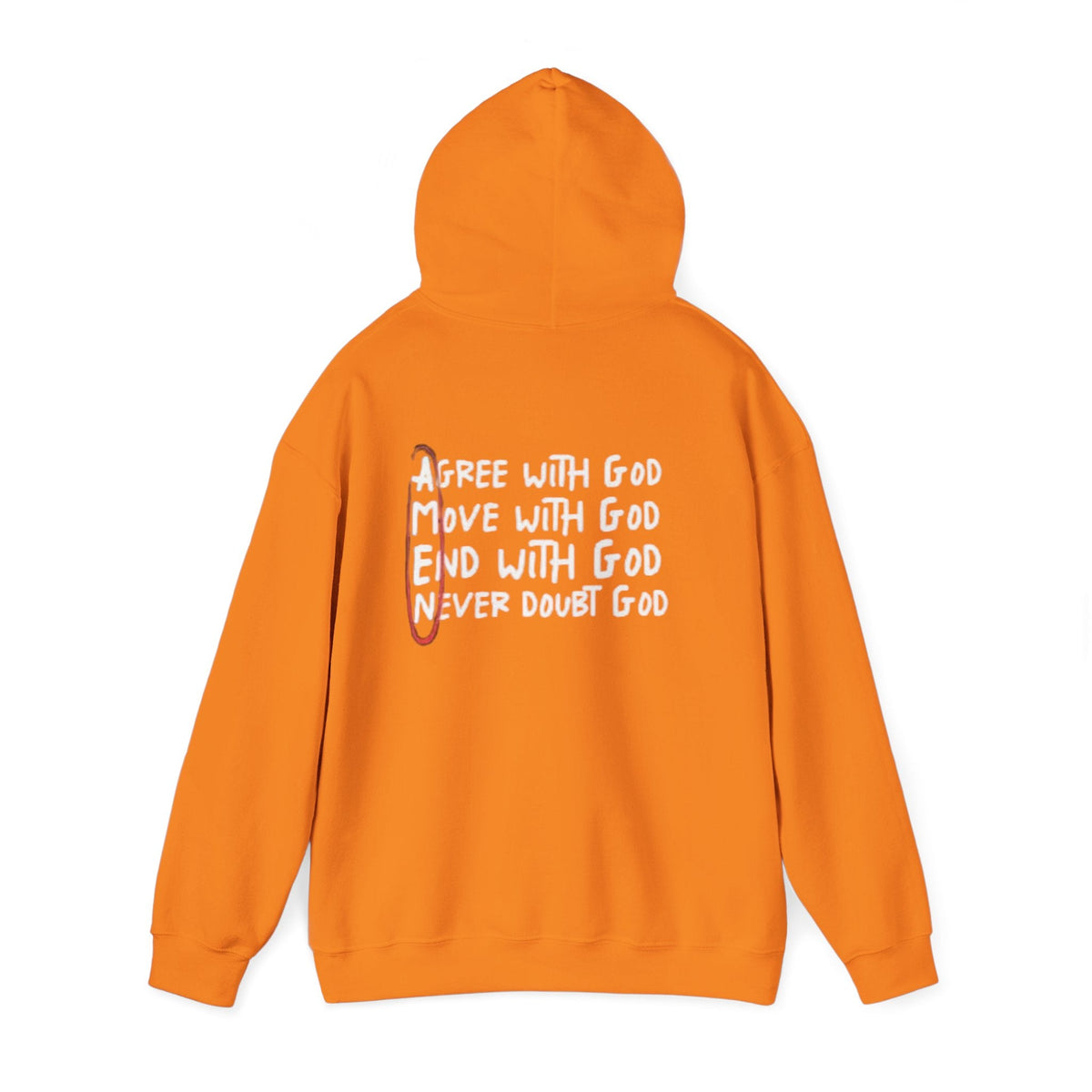 AMEN Acronym Hoodie – Agree with God Move with God End with God Never Doubt God Christian Sweatshirt for Unwavering Faith Printify