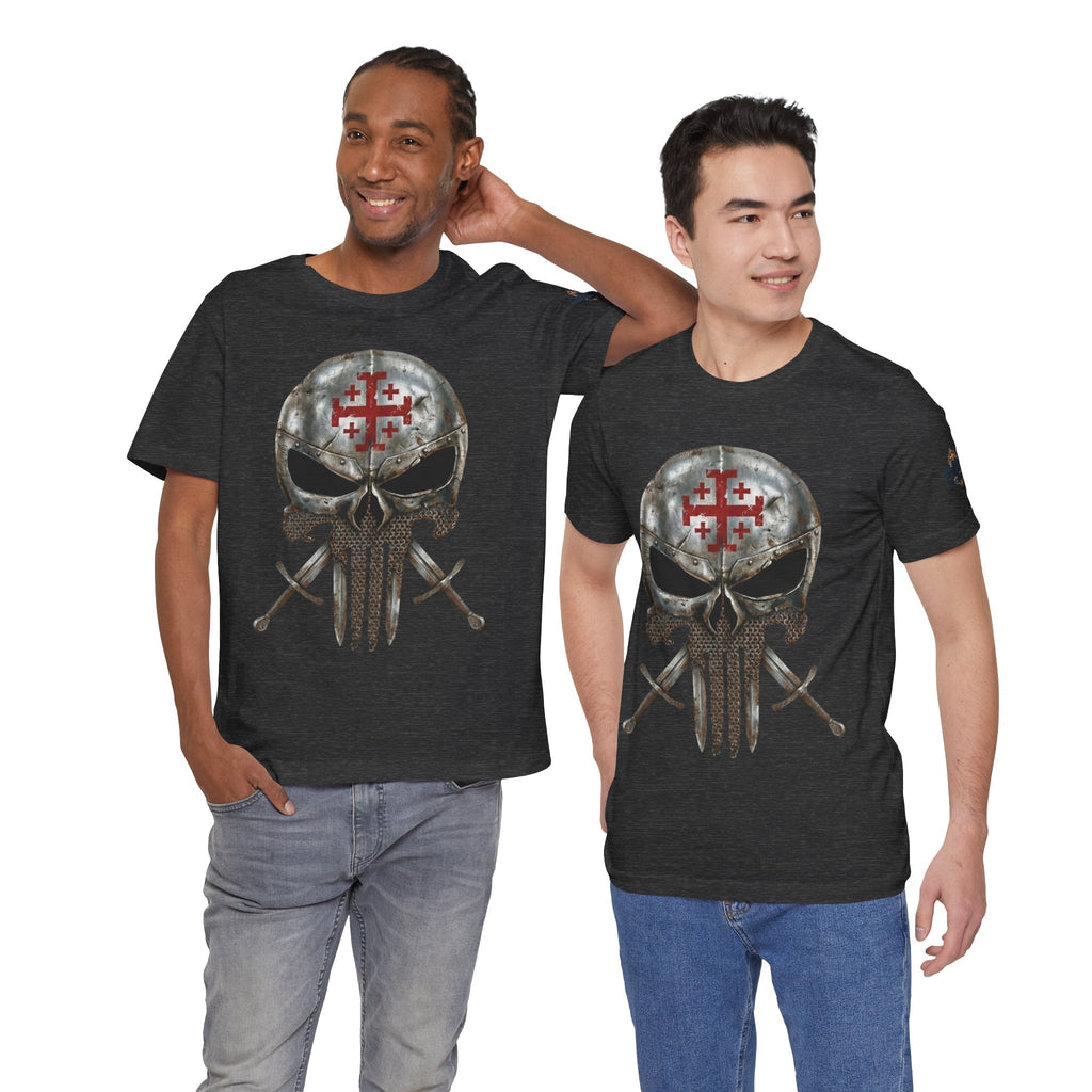 Crusader Knight Christian Skull T-shirt - Warrior Armor of God T-shirt Printify
