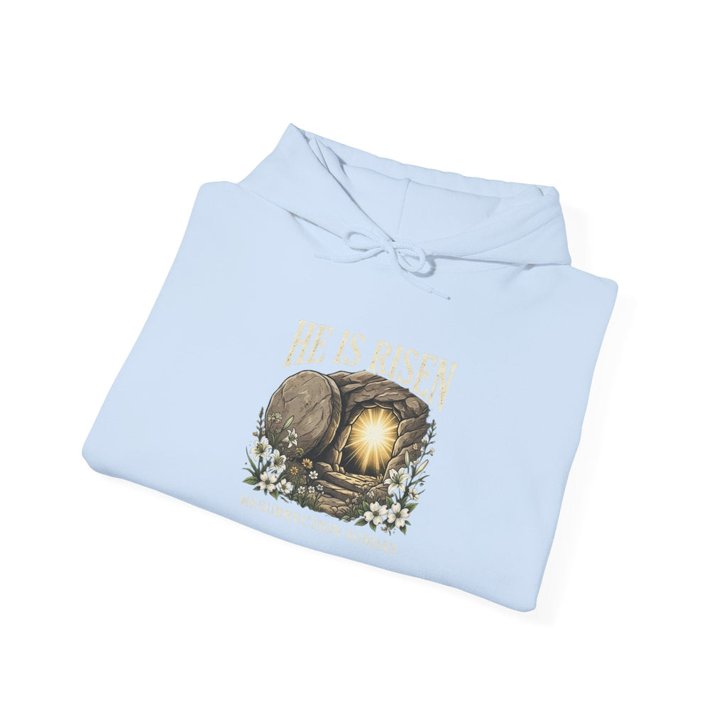 He Is Risen Hoodie — Jesus Christ Resurrection Easter Hoodie Printify