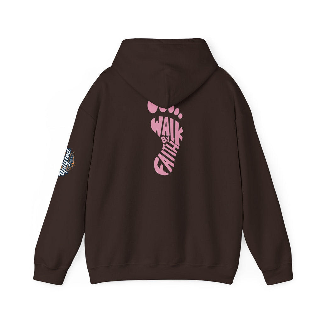 Walk By Faith Footprint Hoodie Printify