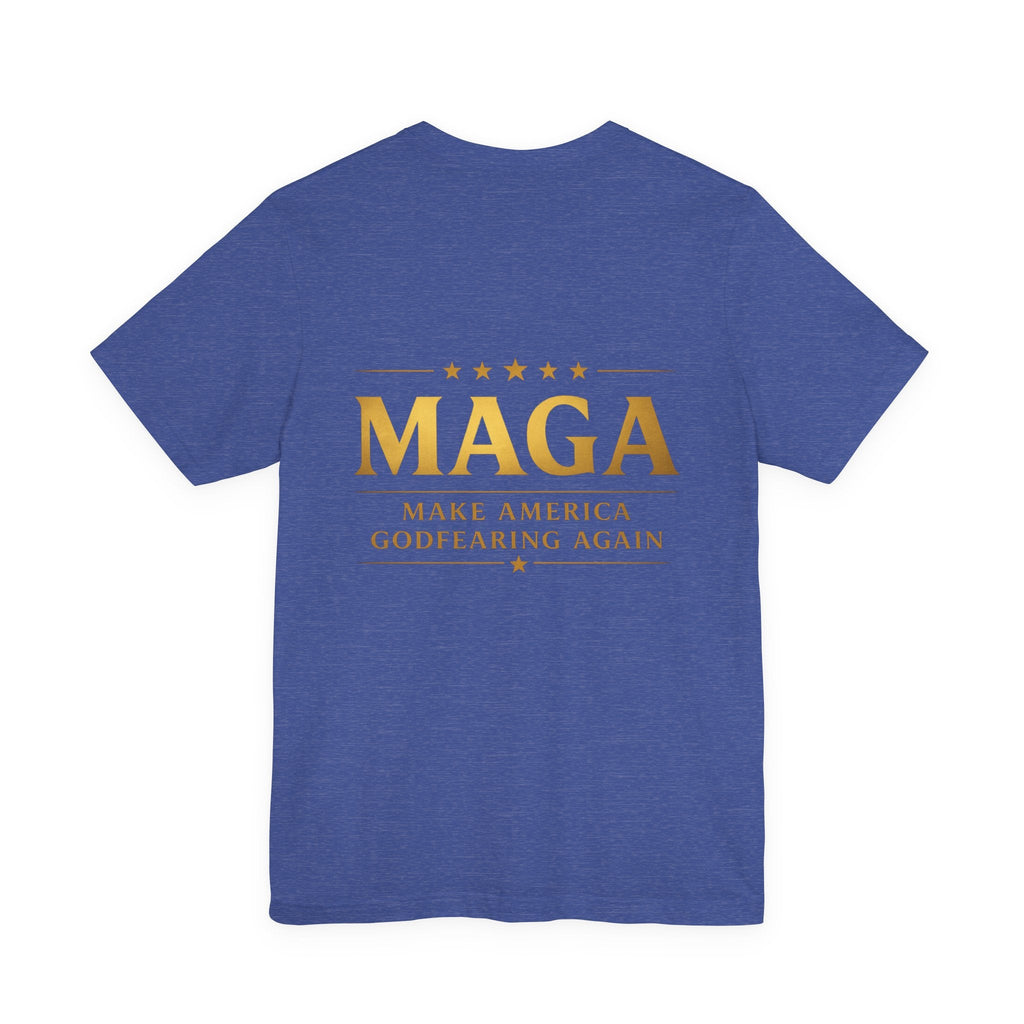 MAGA Gold Letter T-Shirt — "Make America Great Again" Printify
