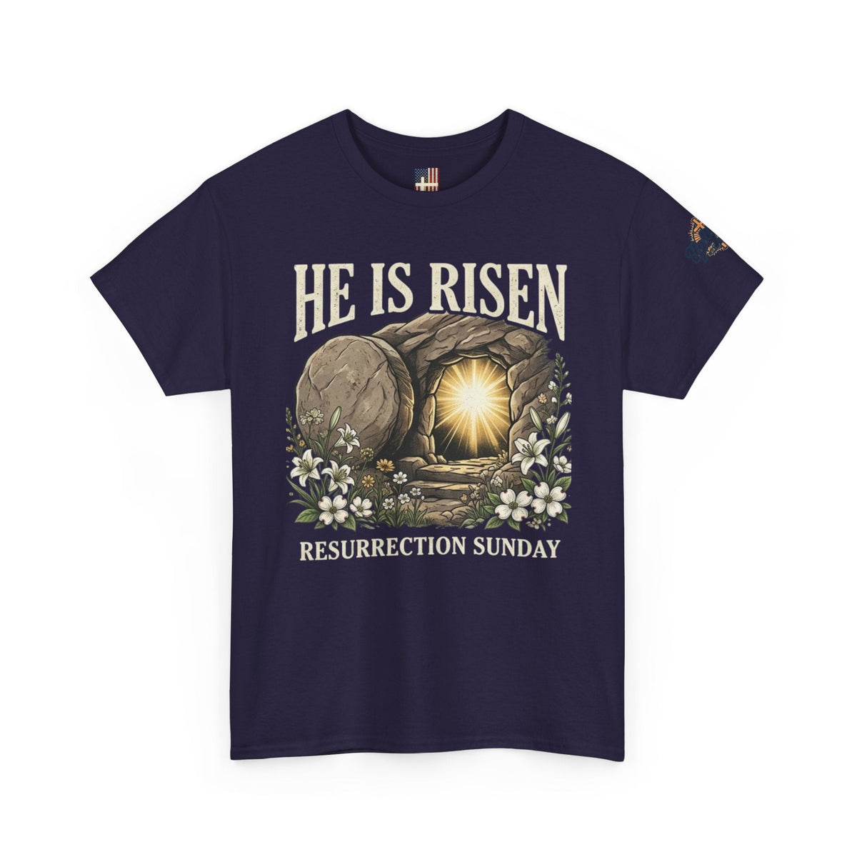 He Is Risen T-Shirt — Jesus Christ Resurrection Easter Tee Printify