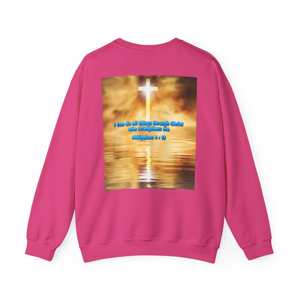 Bible Verse Heavy Blend™ Crewneck Sweatshirt Unisex  - Philippians 4 : 13 Printify
