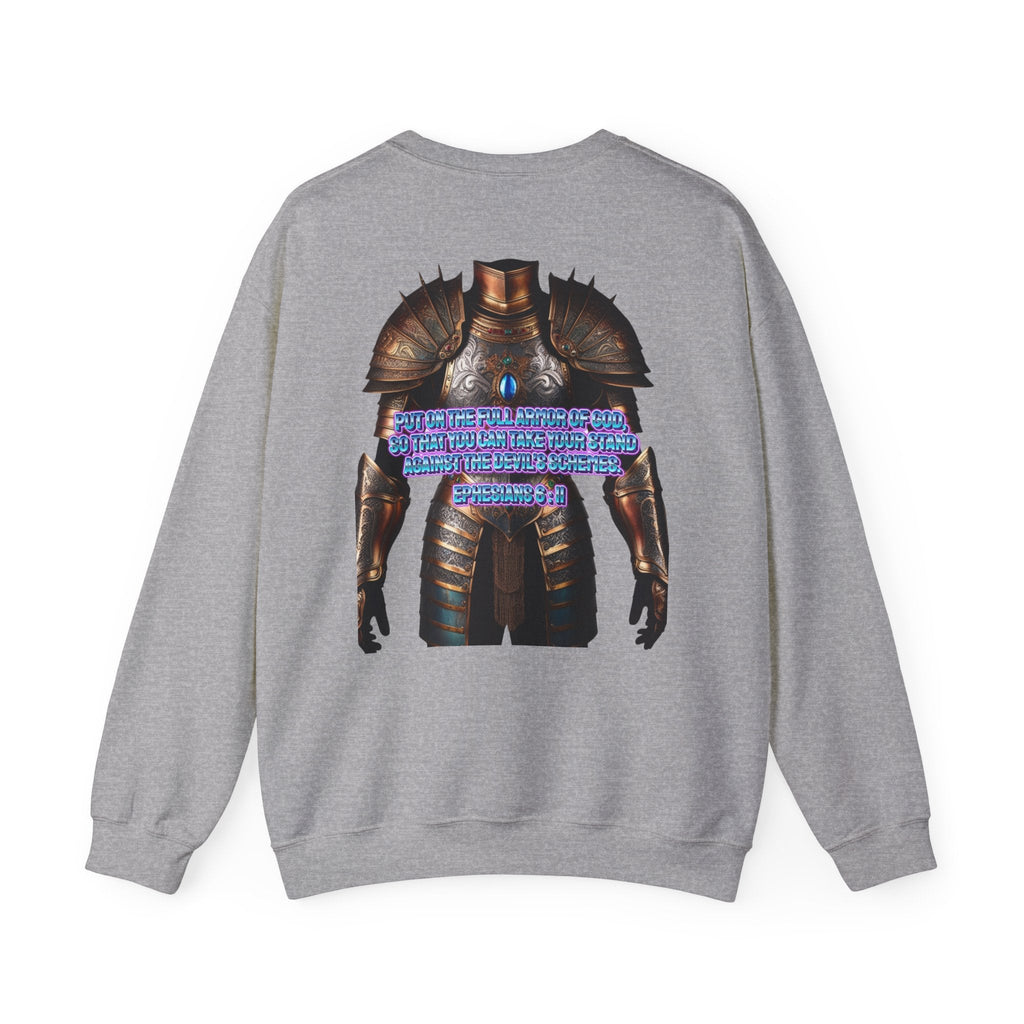 Religious Graphic Armor Of God Design - Unisex Heavy Blend™ Crewneck Sweatshirt Printify