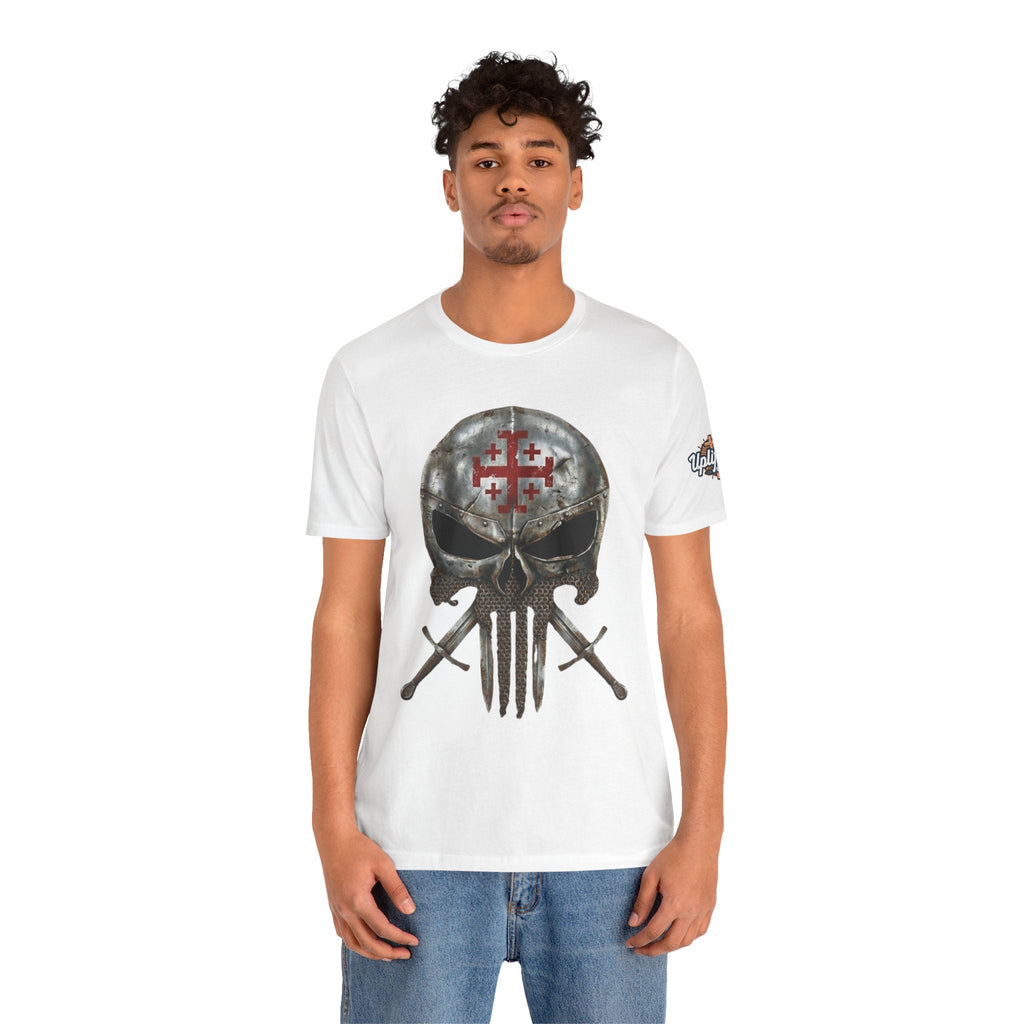 Crusader Knight Christian Skull T-shirt - Warrior Armor of God T-shirt Printify