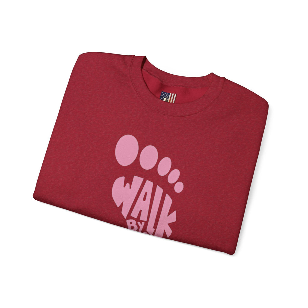 Walk By Faith Footprint Sweatshirt Printify