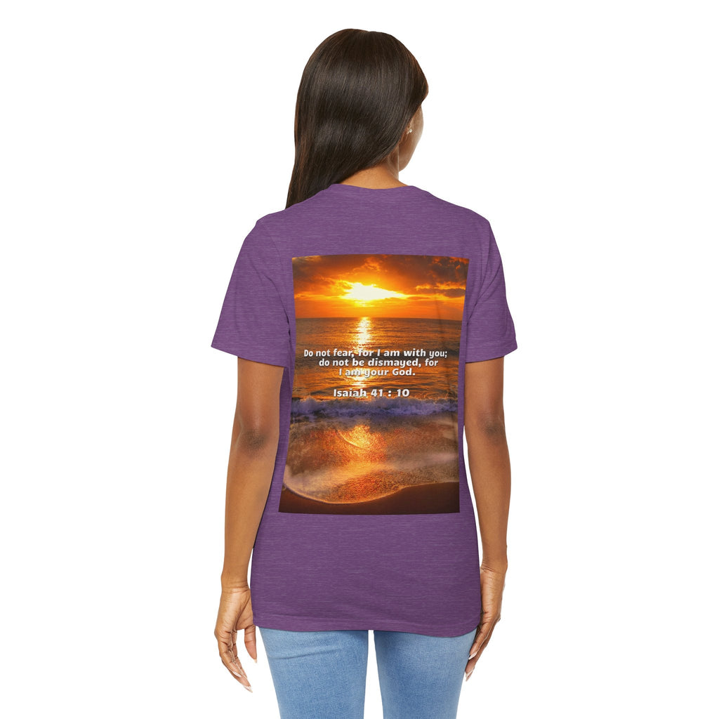 Bible Verse Unisex - Isaiah 41 : 10 Jersey Short Sleeve Tee Printify