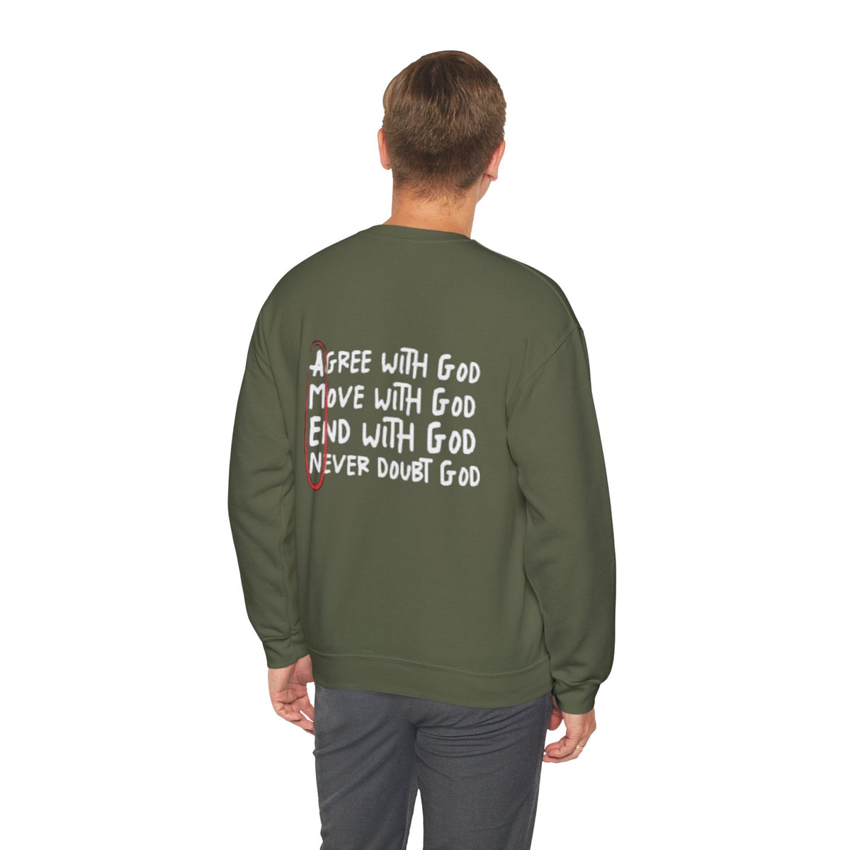 AMEN Acronym Sweatshirt – Always Agree with God Move with God End with God Never Doubt God Christian Hoodie for Unwavering Faith Printify