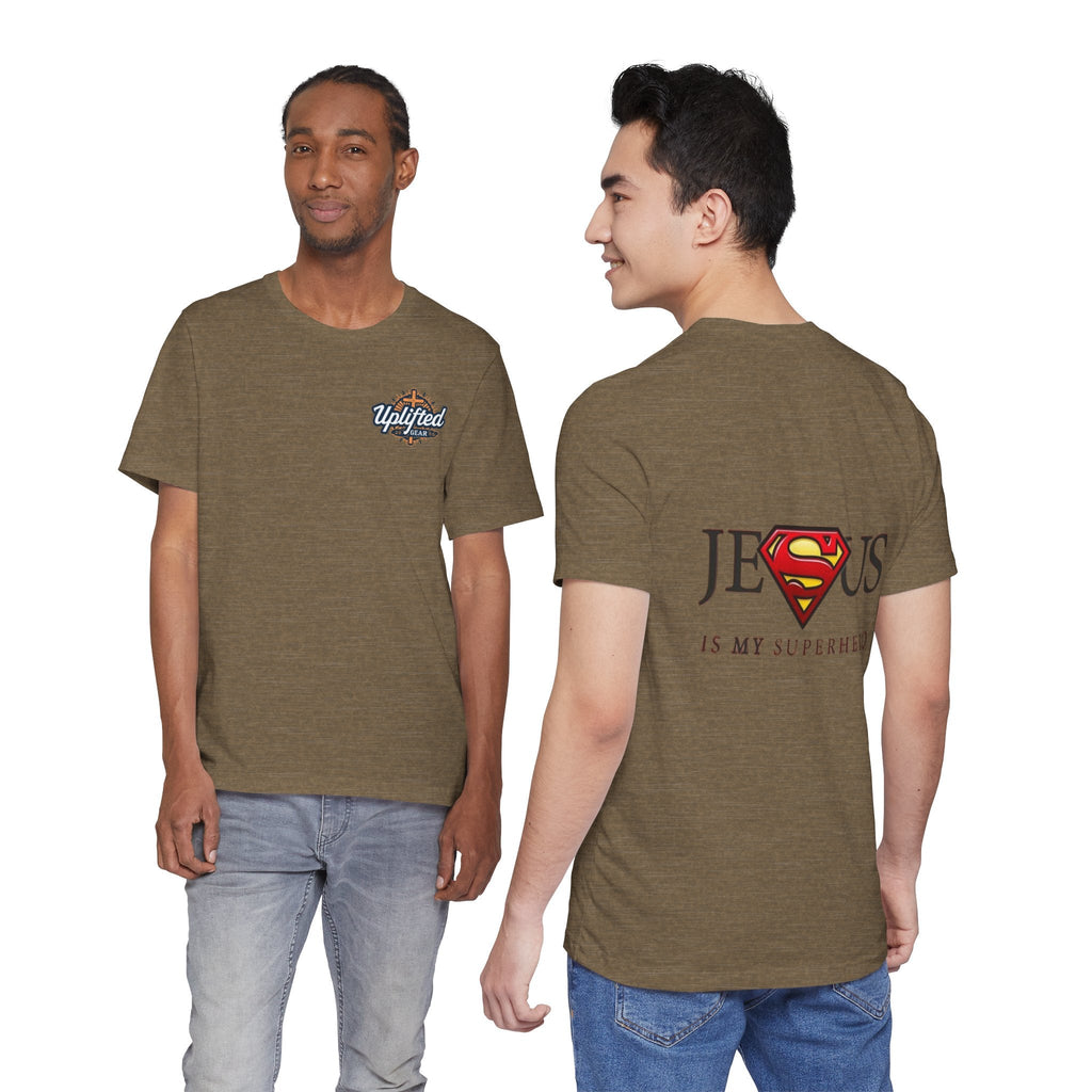 Jesus Is My Superhero T-Shirt — Faith-Based Superman-Inspired Tee Printify