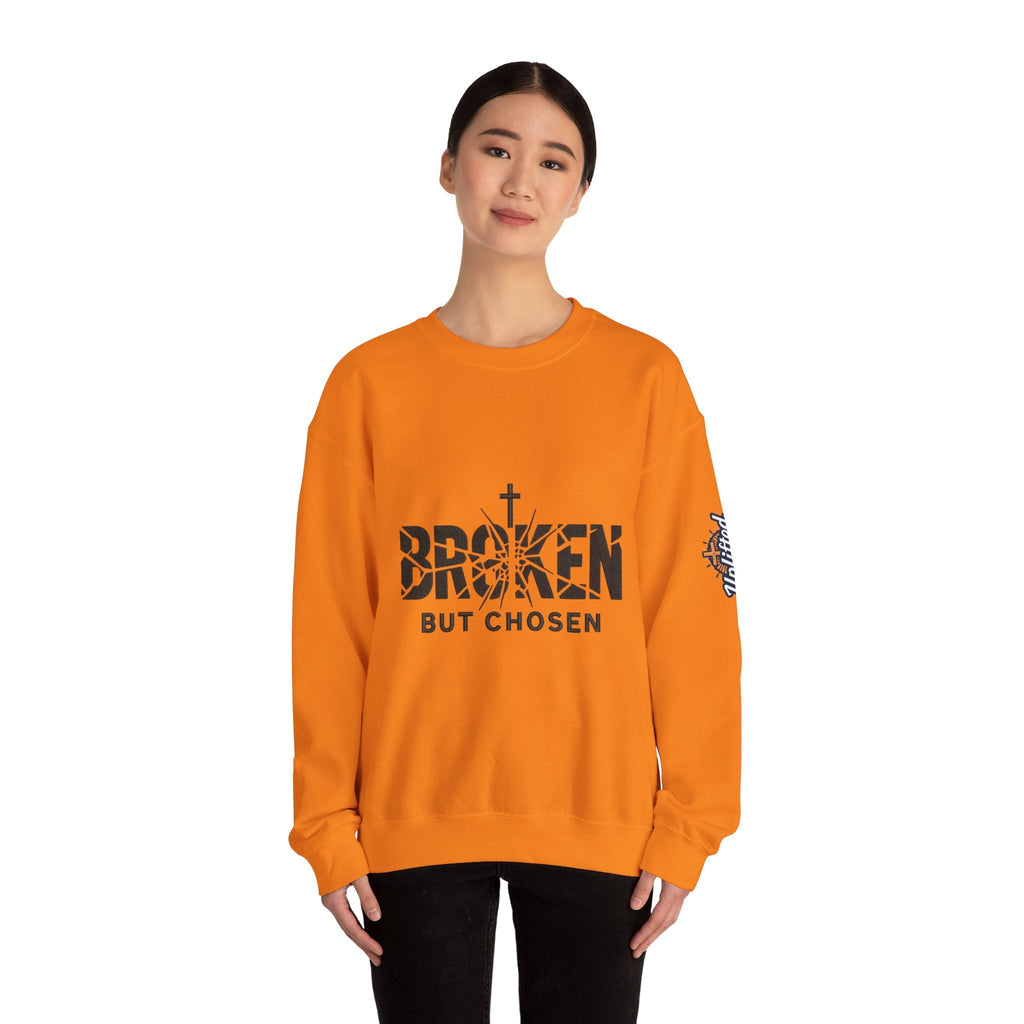 Broken But Chosen Crewneck Sweatshirt Printify