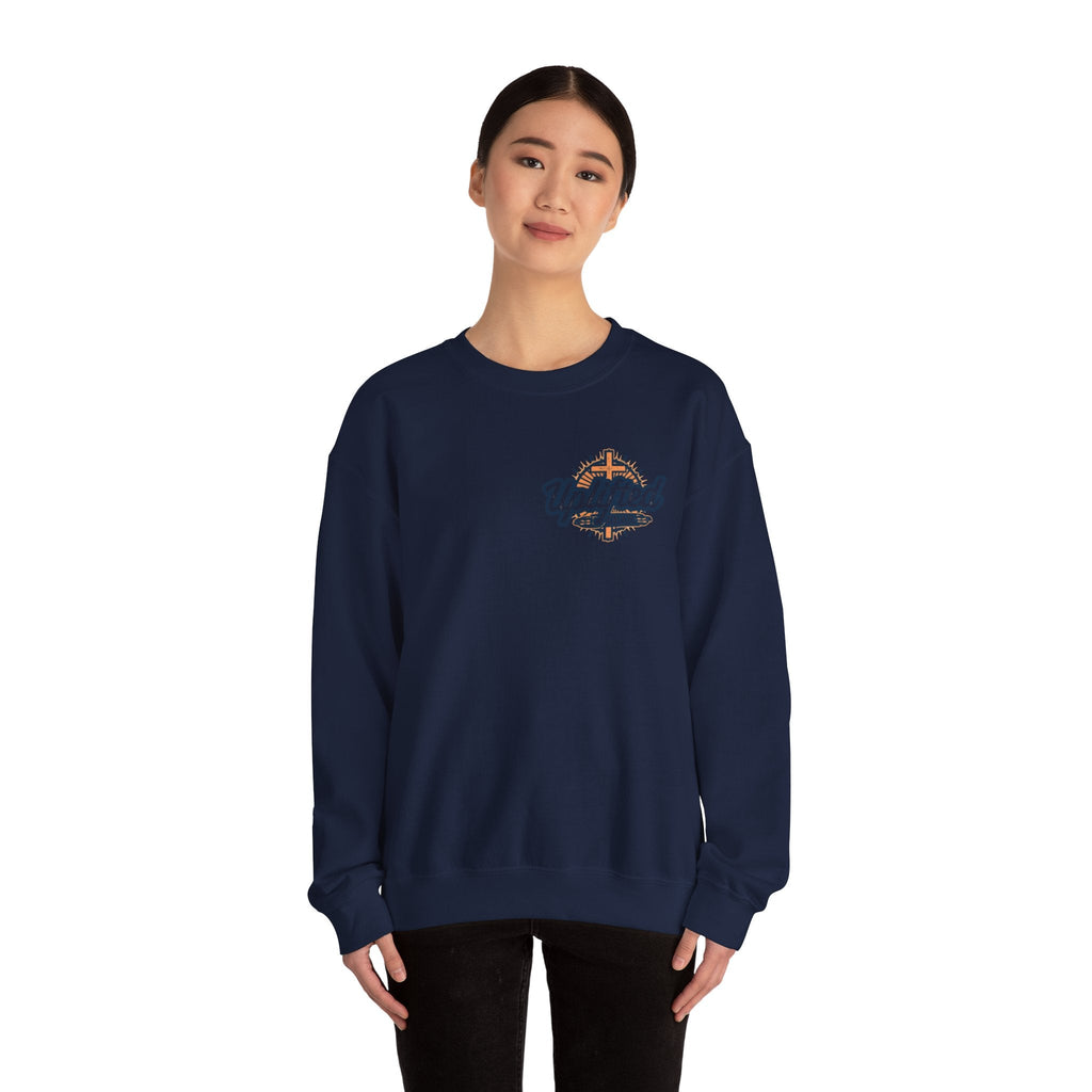 Christ is King Sweatshirt – Bold Crown & Cross Christian Hoodie for Unshakable Faith Printify