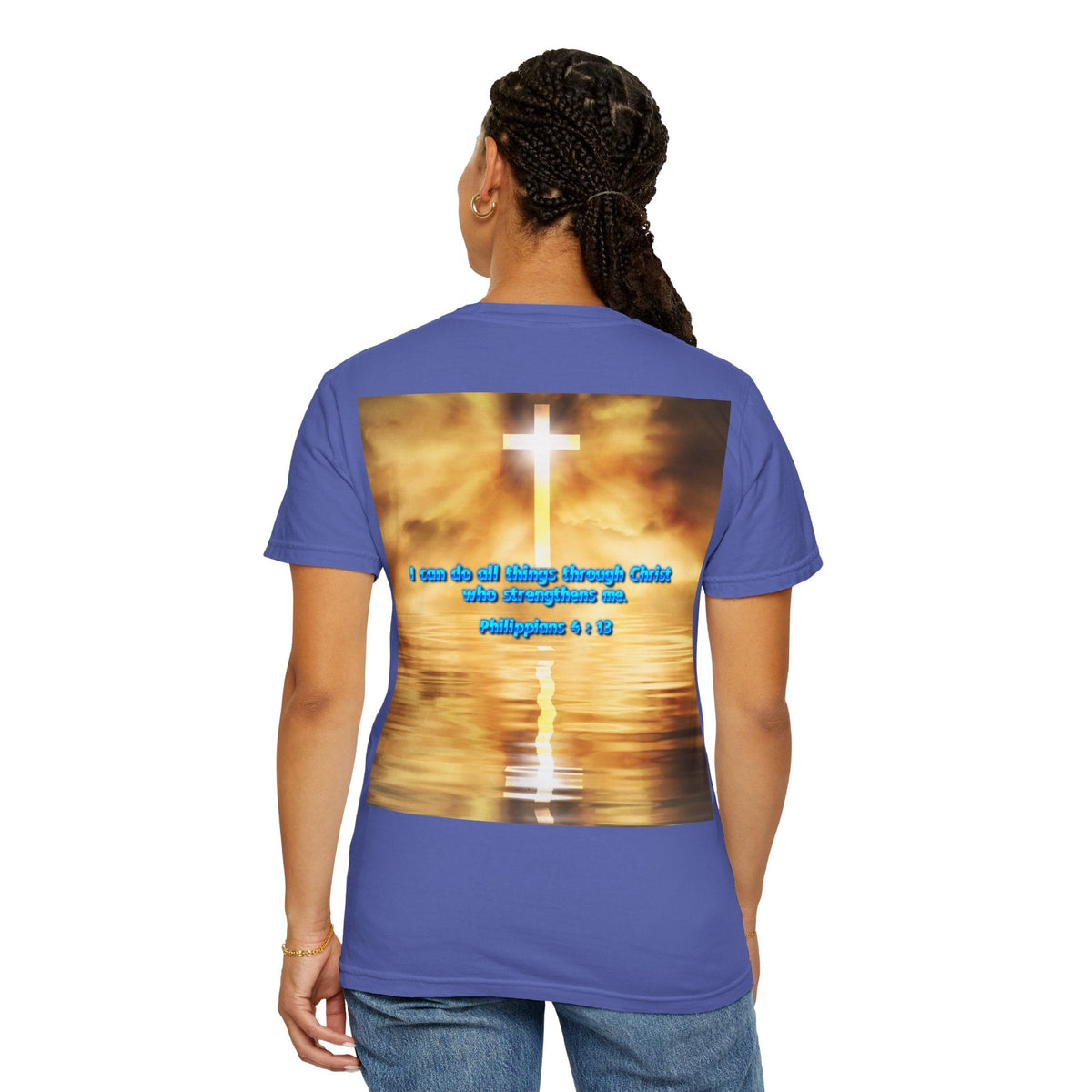 Bible Verse Unisex Garment-Dyed T-shirt -  Philippians 4 : 13 Printify