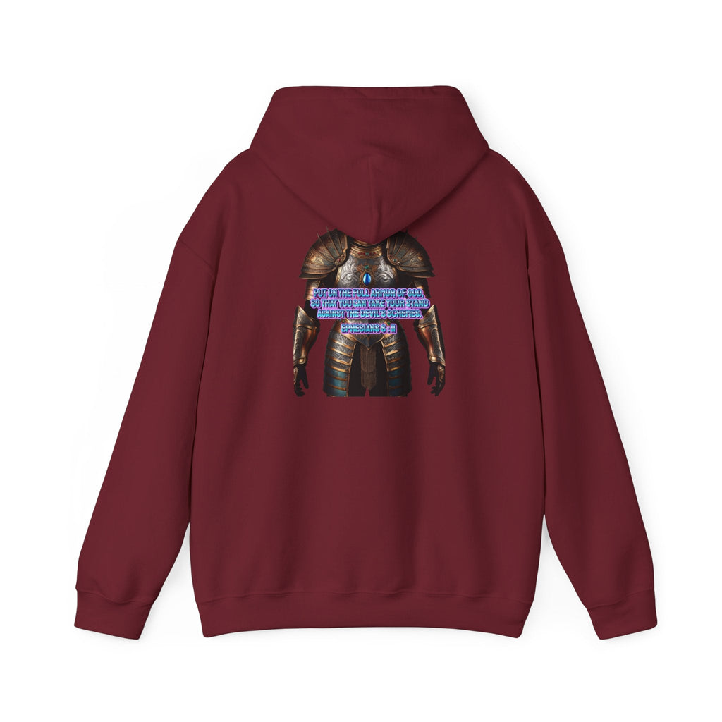 Religious Graphic Armor Of God Design - Unisex Heavy Blend™ Hooded Sweatshirt Printify