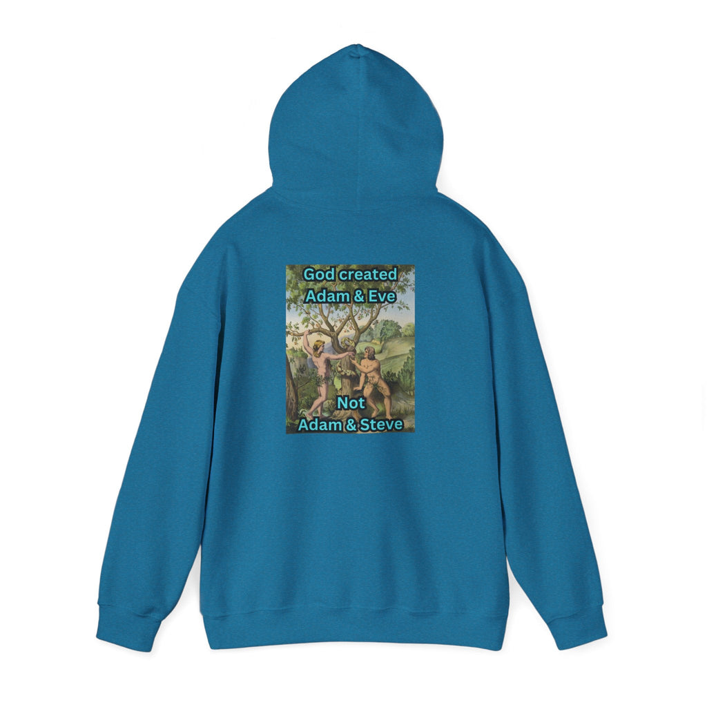 God Created Adam and Eve Hoodie – Biblical Truth Christian Hoodie for Unshakable Faith Printify