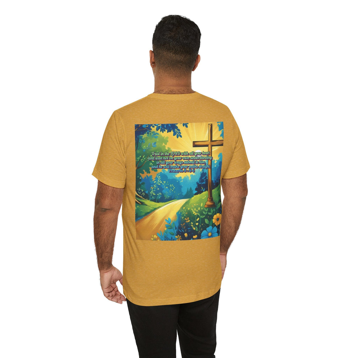 Trust in The Lord Proverbs 3:5-6 Biblical Design Unisex Jersey Short Sleeve Tee Printify