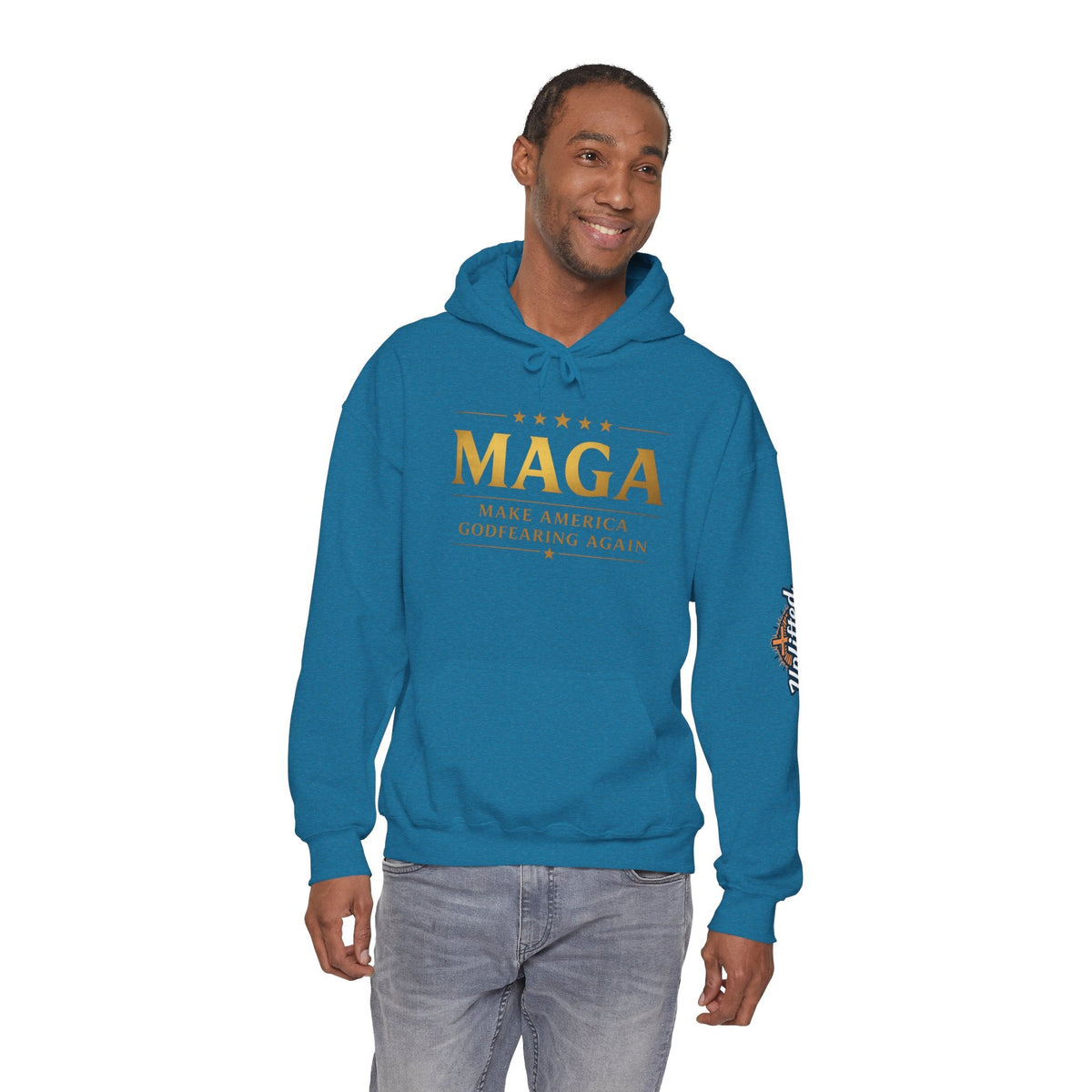 Hoodie - MAGA "Make America Godfearing Again" Political Graphic Hoodie Printify