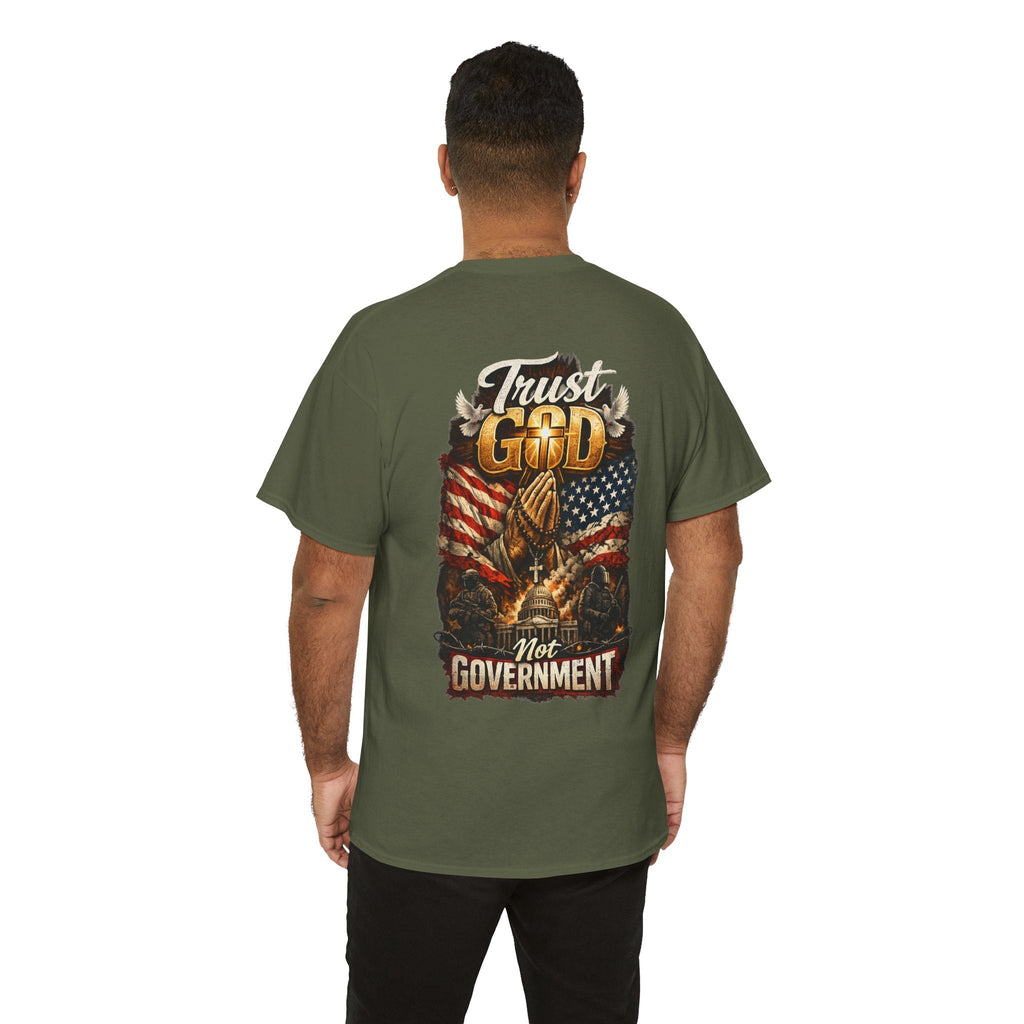 Trust God Not Government T-Shirt — Vintage Patriotic Christian Tee Printify