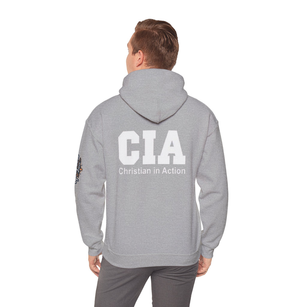 CIA Christian in Action Hoodie - Funny Faith Parody Hoodie - Mission Ready Apparel Printify