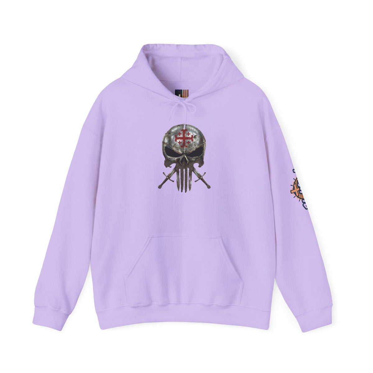 Crusader Knight Christian Skull Hoodie - Warrior Armor of God Hoodie Printify