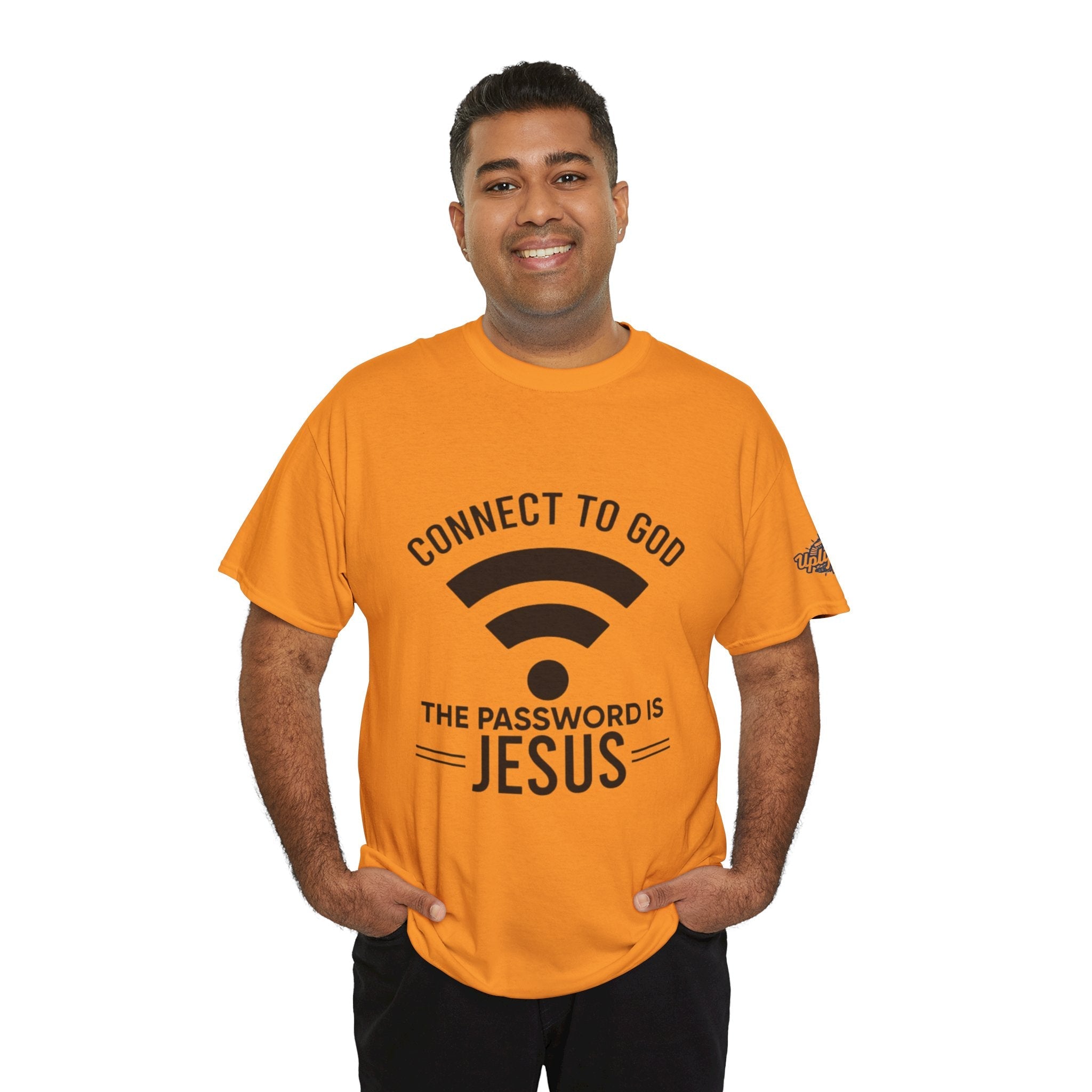 Connect to God T-shirt - WIFI Password is Jesus - Funny Christian Faith T-shirt Printify