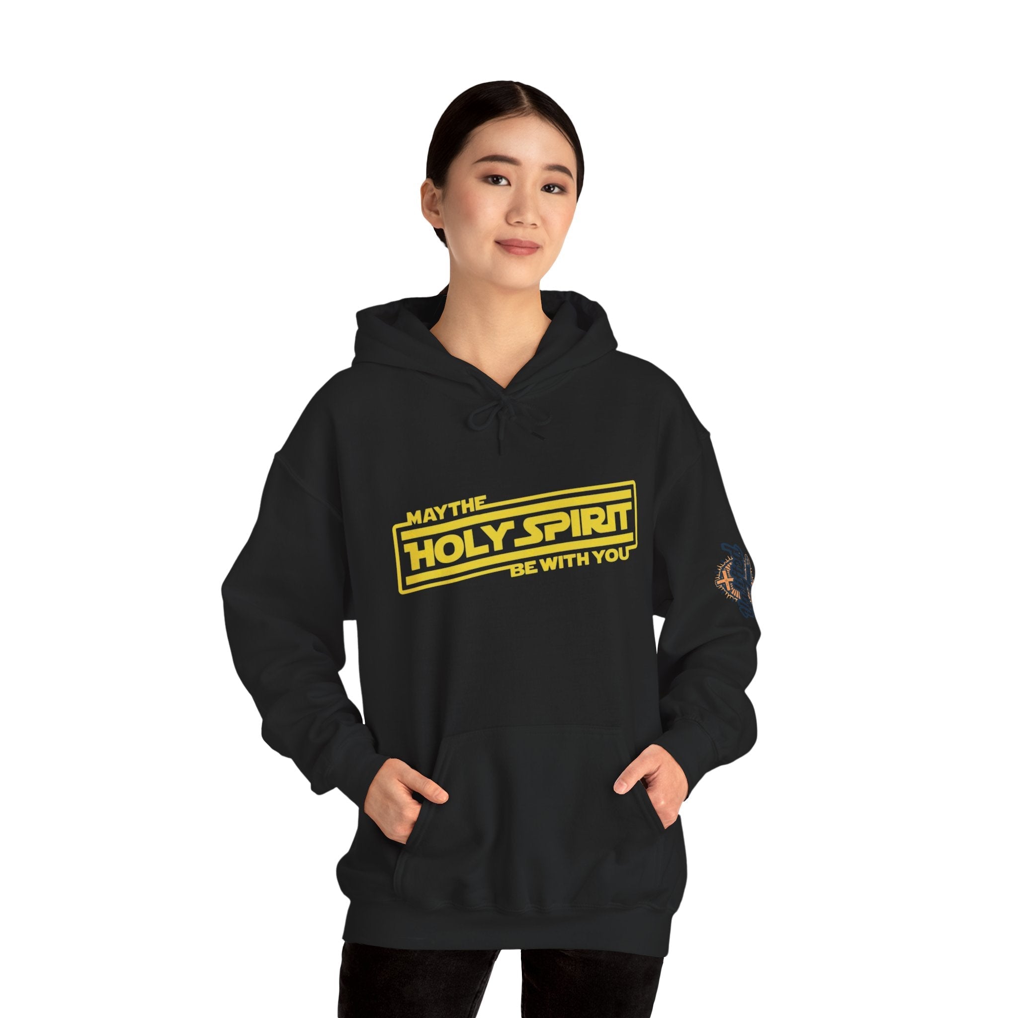 May the Holy Spirit Be With You Hoodie - Christian Star Wars Parody Hoodie Printify
