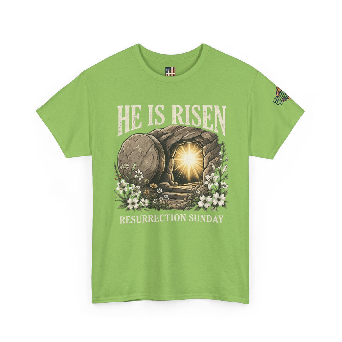 He Is Risen T-Shirt — Jesus Christ Resurrection Easter Tee Printify