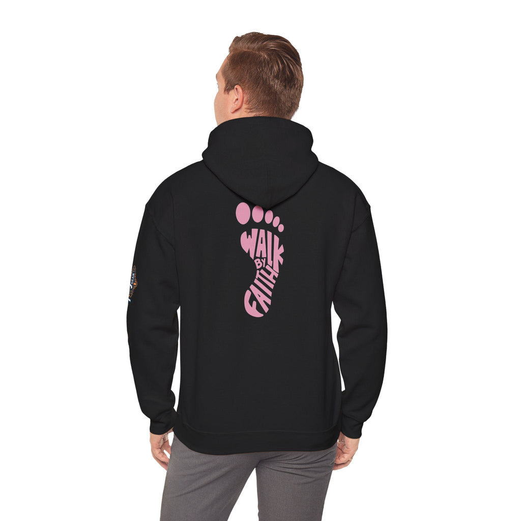 Walk By Faith Footprint Hoodie Printify