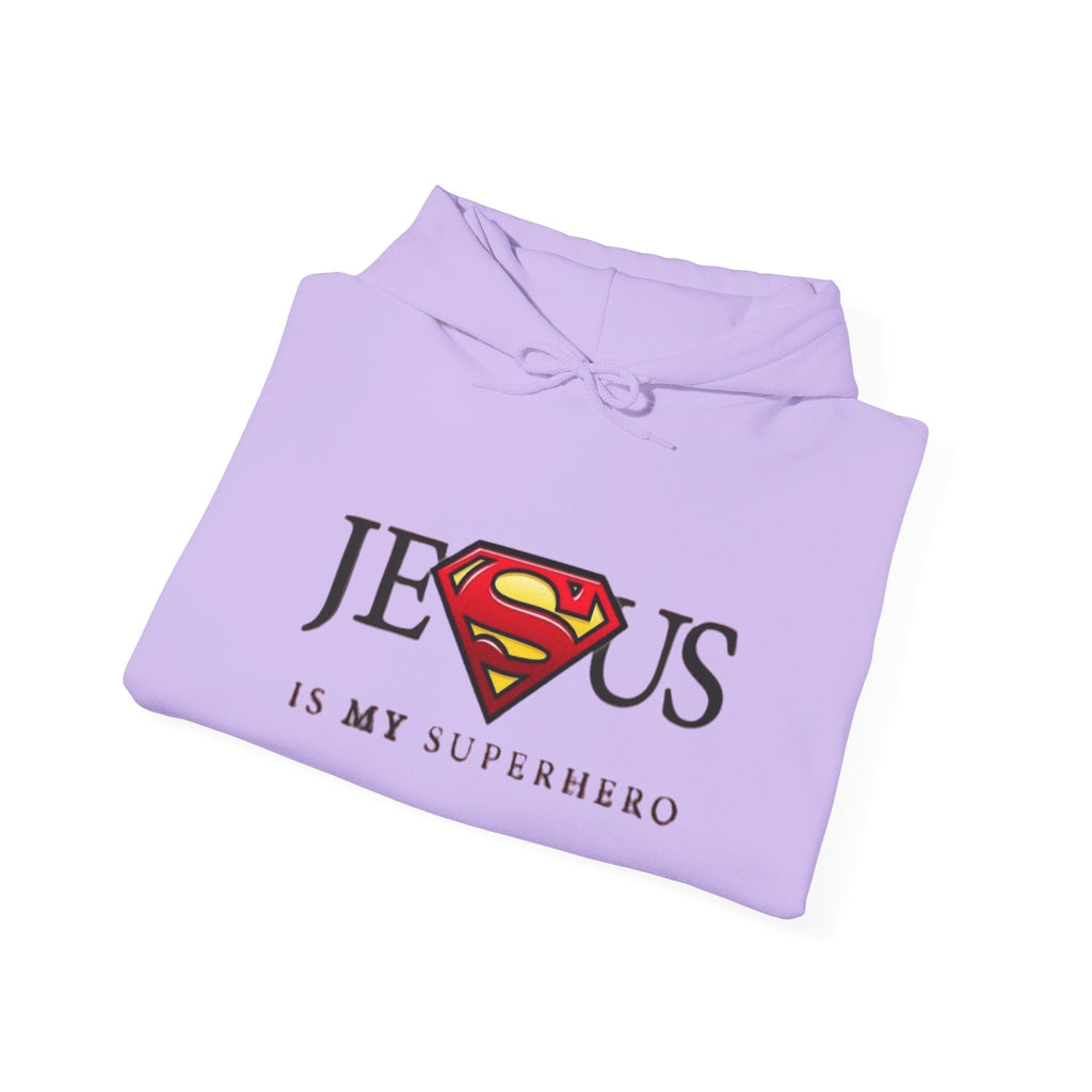 Jesus Is My Superhero Hoodie — Christian Faith Graphic Pullover Printify