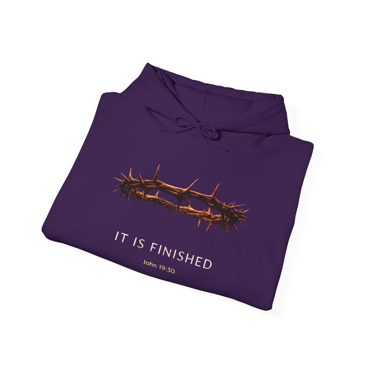 It Is Finished Crown of Thorns Hoodie — Christian John 19:30 Faith Hoodie Printify